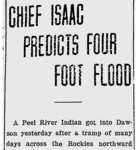 Chief Isaac Predicts Four Foot Flood
